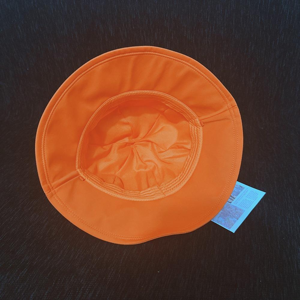 Quick-dry Creative Orange Bucket Cap Cotton Embroidered Letter Sun Hat  Camping