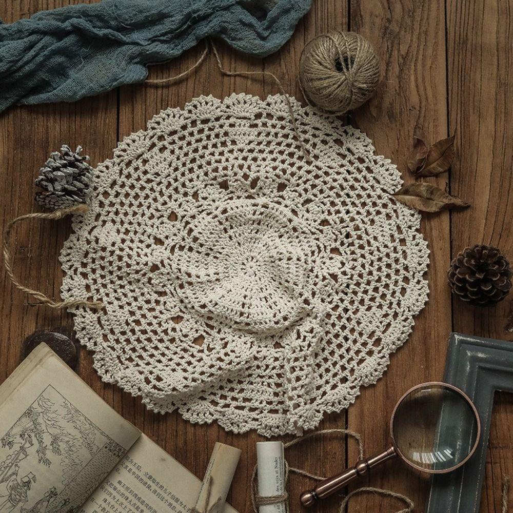 Vintage Table Mat Round Oval Tablecloth New Wedding Event Decor