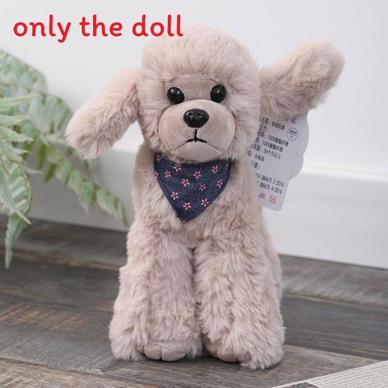 Plüsch Pudel Hund Stofftier Spielzeug Mit Blumenmuster Schal Design Für Kinder Geschenk Und Sammlung