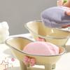 Creative Plastic Bathtub Soap Box Holder Bathtub Shape Bow Soap Dish Non-slip with Drain Dish Draining Soap Holder