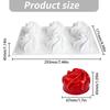 Helical Flower Dessert Molds 6 Cavity Rose Silicone Tray for Mousse Jellies and Chocolate with Flexible Smooth Release Design for Home Baking Projects