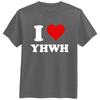 I Love YHWH God Heart Valentine's Day Christian T Shirt Gift New