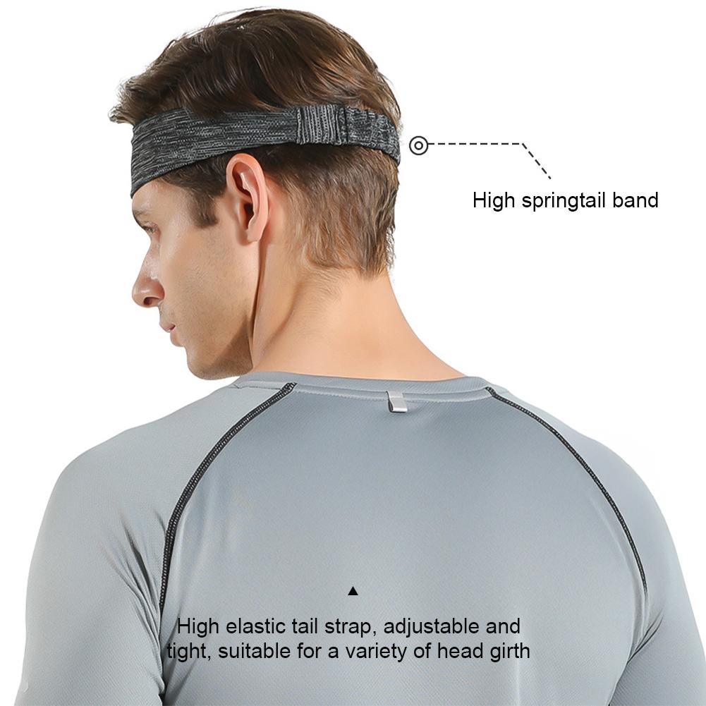 1PC Outdoor Sports Verbreitertes Schweißband Hochelastisches Schwanzband-Design Radfahren Fitness Laufen Eis Seide Atmungsaktives Stirnband
