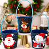 Cartoon Christmas Handbag Gift Bucket Festive Elk Cloth Handbag Christmas Gift Bag Washable Candy Bag For Gift Giving 'S Party