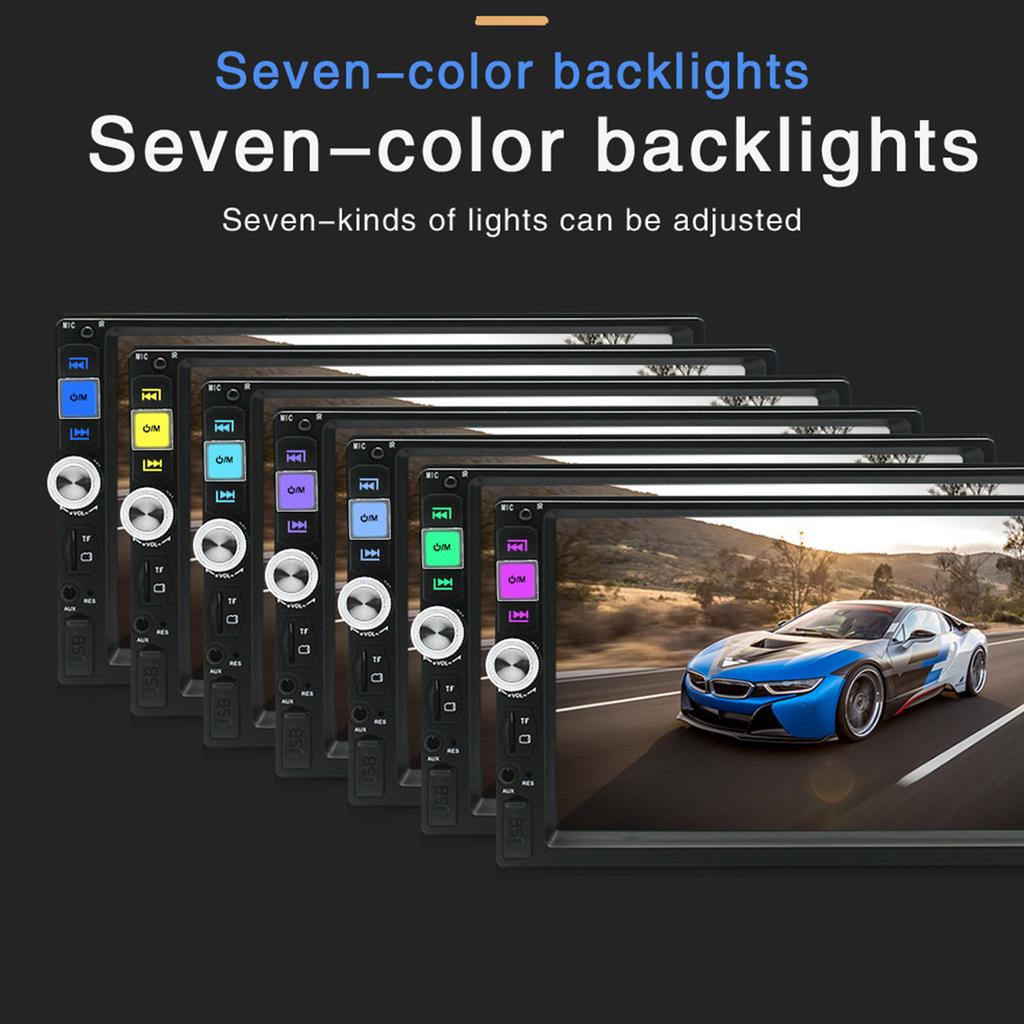 Upgraded Multimedia Car Stereo LCD Bluetooth-compatible Audio & Hands-Free Calling Built-in Microphone for Automotive