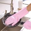 Silicone Dishwashing Gloves Wash Cleaning Gloves With Sponge Scrubbers For Washing Kitchen, Bathroom, Car & More