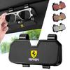 Goatskin Car Sun Visor Glasses Clip Sunglasses Case Holder For Ferrari 488 Roma F8 SF90 812 360 FF F430 LaFerrari Accessories KL7