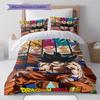 Dragon Ball Front View Pose Bedding Set Anime Duvet Cover Polyester Soft Comforter Set -QJY