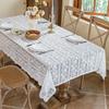 Rose Lace Tablecloth – Lightly Luxurious and Romantic Photo Backdrop / Decorative Cloth – Rectangular Cover for Coffee Tables and Nightstands