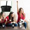 Large Capacity 710ml Single-Wall Plastic Cup With Soccer Pattern And Straw