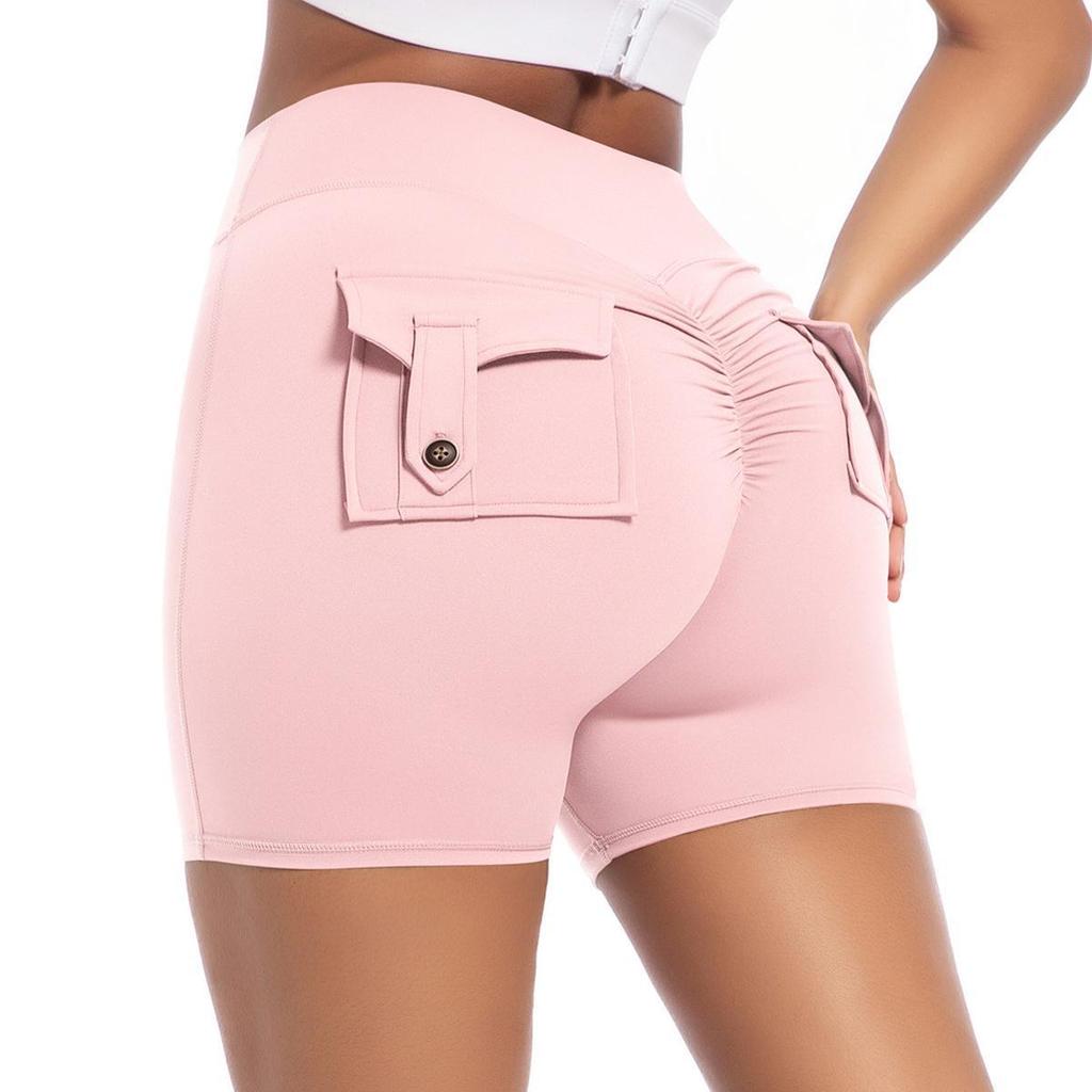 Damen High Waist Peach Cargo Leggings: Elastische, Hüfthebende, Schnelltrocknende Yogahose zum Laufen und für Fitness