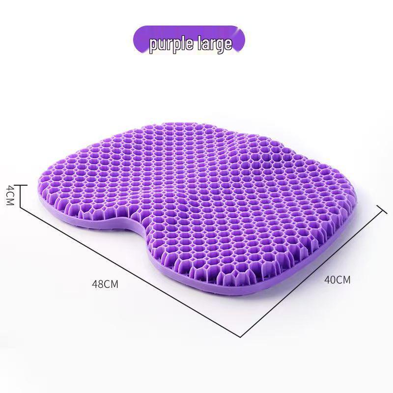 Gel Honeycomb Seat Cushion - Breathable, Double-Layer, Square Ice Pad for Car and Chairs