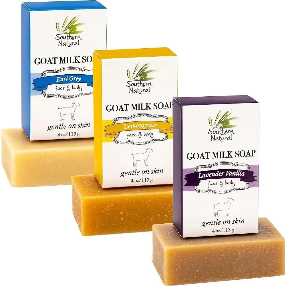 

Southern Natural Dead Sea Mud Charcoal Goat Milk Soap Bar - Face & Body for Sensitive Skin Contains Peppermint Essential Oil 118.3ml (4 oz)