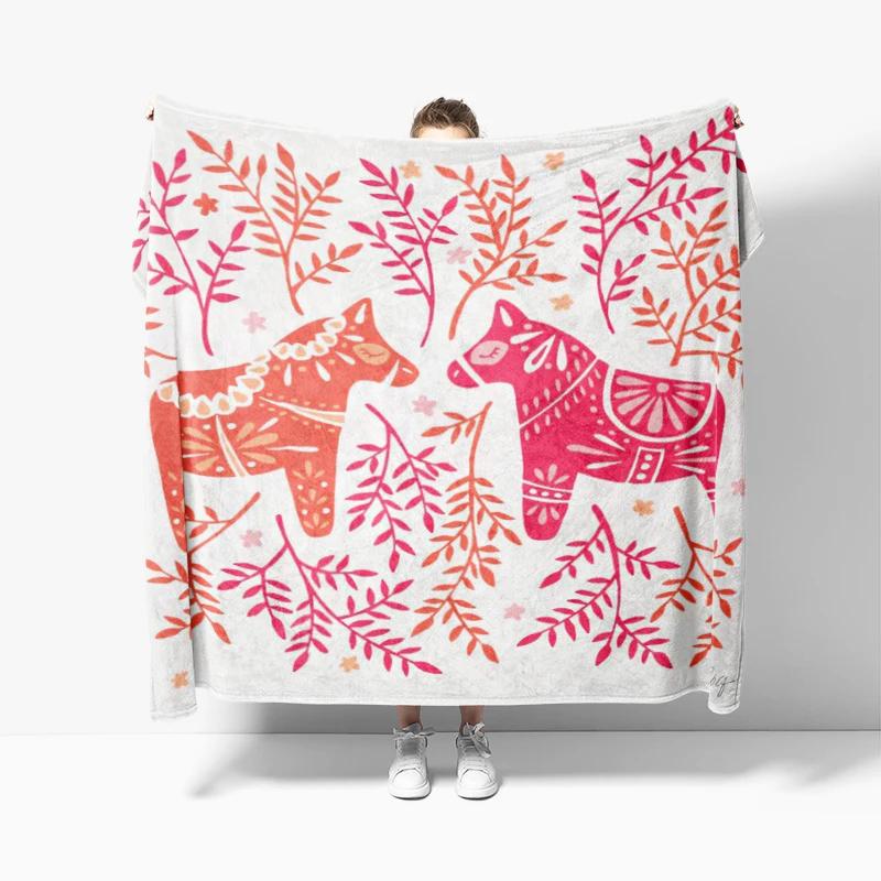 Home decoration plush Sofa blanket Pandas and Flowers Bedspread on the bed anime fluffy soft blankets thick blanket for winte