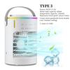Portable Air Conditioners Fan Desktop Air Cooler 3 In 1 Humidifier Water Mist Fan LED Night Light USB Charging for Home Camping