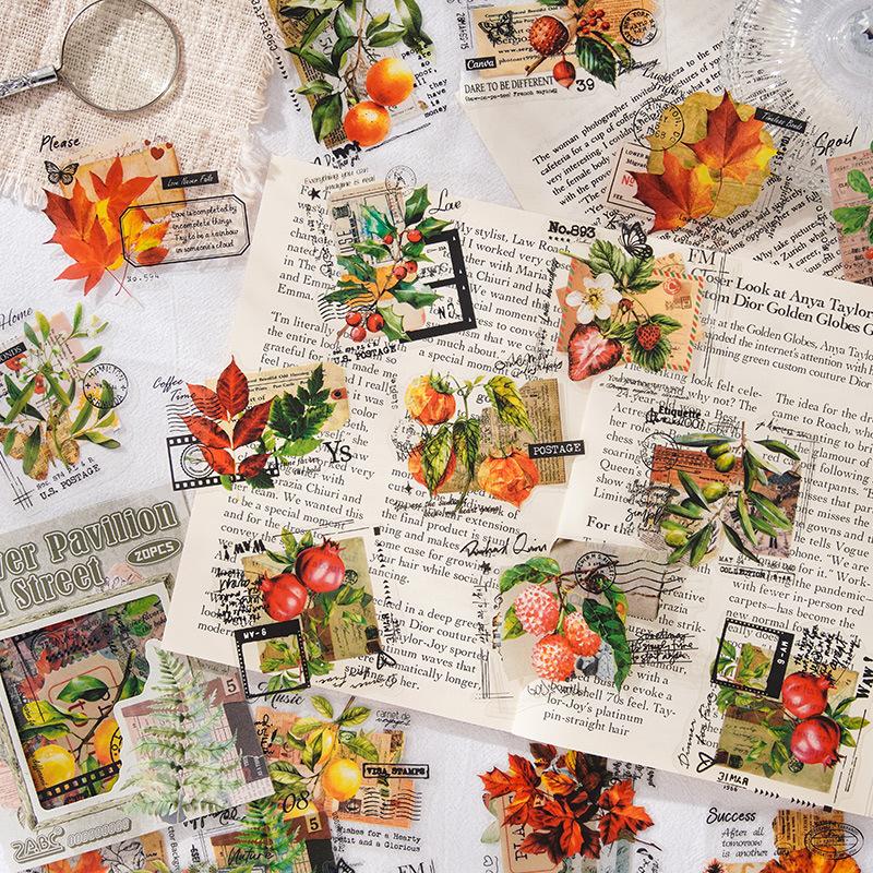 20pcs Kawaii Stationery Stickers First Encounter with Flower Language Diary Decorative Stickers Scrapbooking Craft Stickers