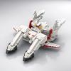 MOC Futuristische Weltraumschlachtschiff Bausteine Set Sci-Fi Zweirumpf Kriegsschiff Modell Display Sammlerstück für Erwachsene & Jugendliche