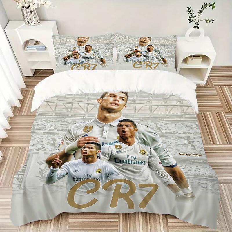 3Pcs Cristiano Ronaldo'S Legacy Bedding Sets For All Sizes New 3D Printed Bed Cover Comforter Duvet Cover Pillowcase Bedroom Decoration