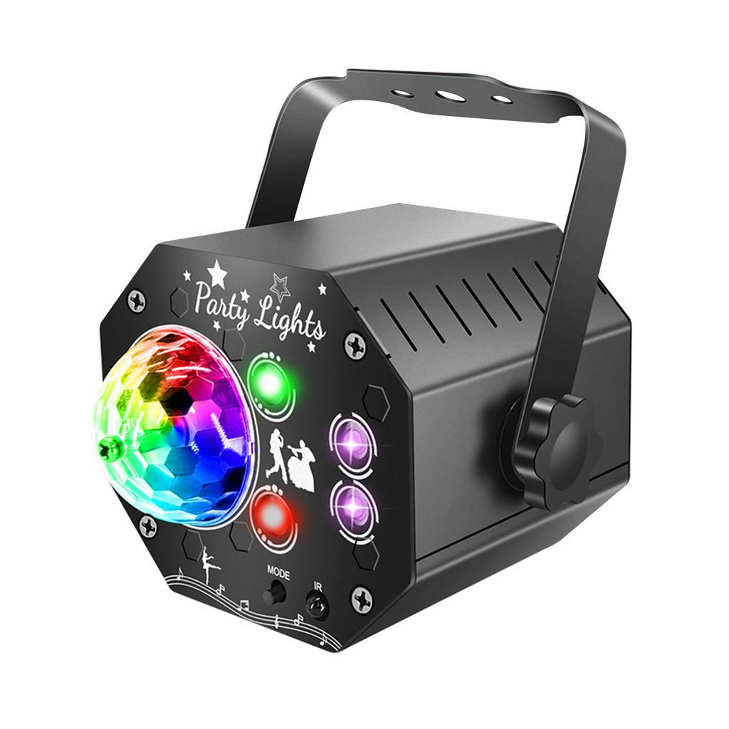 Party Lights Mini Disco DJ Stage Light with Projector Effect Remote Control for Dance KTV Pub Club