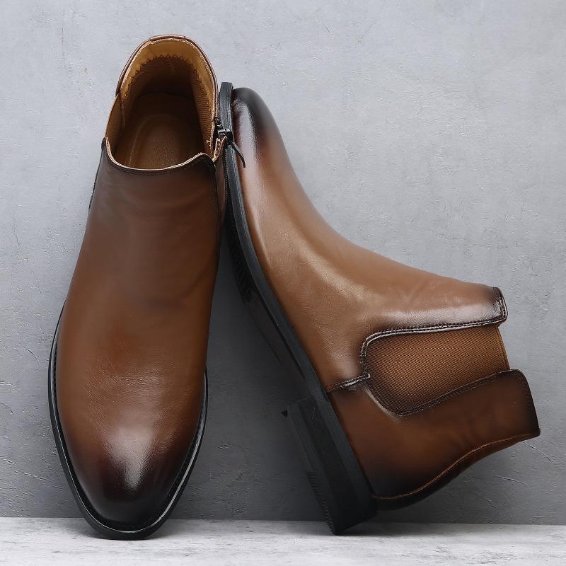 

Autumn and winter new Martin boots leather trend versatile British foot set men s boots high-top Martin boots 44