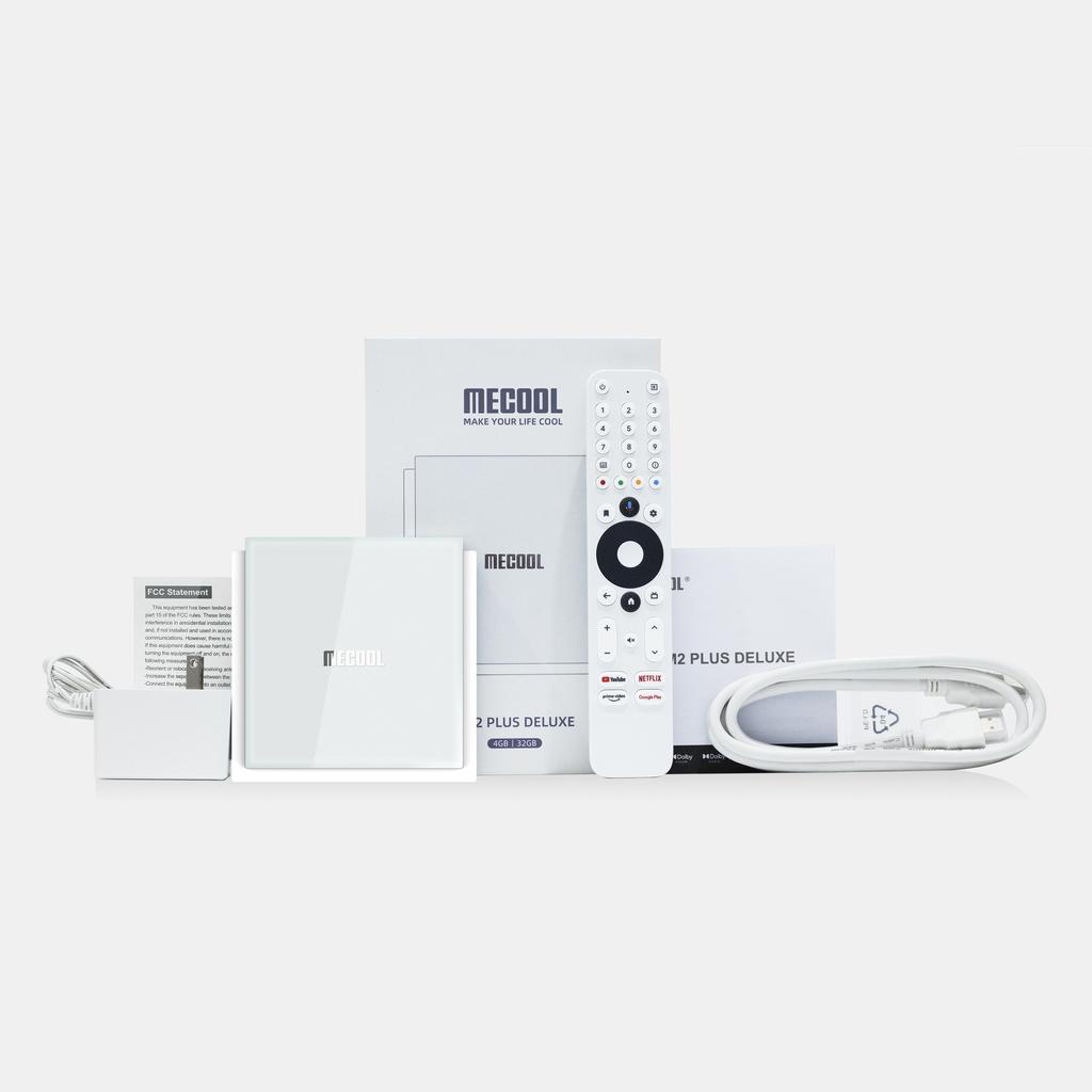 Décodeur ATV MECOOL Blanc Android 11 Google Netflix 4K Dolby Atoms/Vision certifié 1000M 2.4/5G WiFi6 KM2 Plus Deluxe