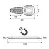 Anex Ratchet Driver Replaceable Quick Ball 72 No.397-D Plus Minus Replaceable Alligator Electrical Tool