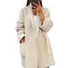Cardigan de Tricô Grosso com Decote V e Bolsos Feminino - Coleção Outono/Inverno 2024