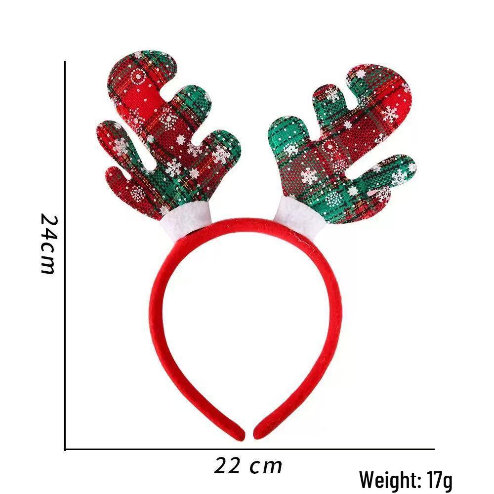 Children's Christmas Reindeer Antler Headband - Five-Star Decoration for Holiday Parties