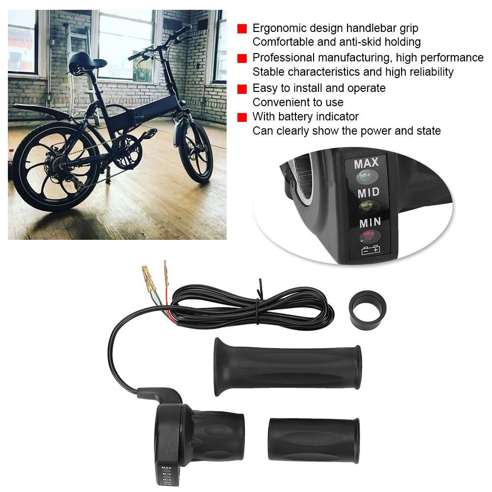 36V Half Twist Throttle with Battery Indicator for Folding Mini Electric Bikes Scooters