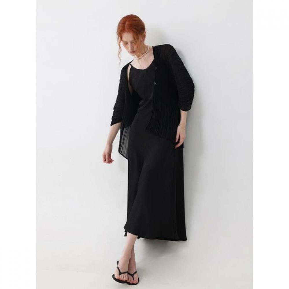 Abang Pleats Puff Cardigan