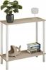 Konsola Loft Z Półką 80X30X80 Cm Metalowa Biała Do Przedpokoju
