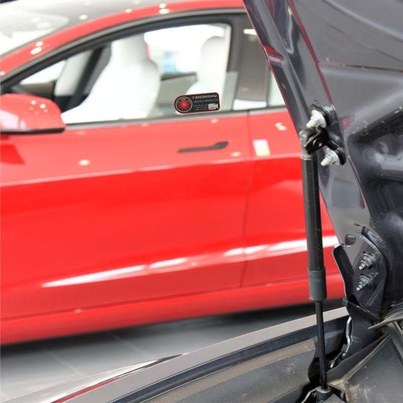Pegatina de Advertencia Antirrobo para Tesla Model 3/Y/S/X para Modo Centinela