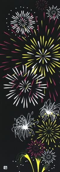 

Dyeing Anbo Hand Towel Authentic Dyed Cotton Tokuoka Made in Japan 35cm x 100cm Fireworks Black 100% чорний