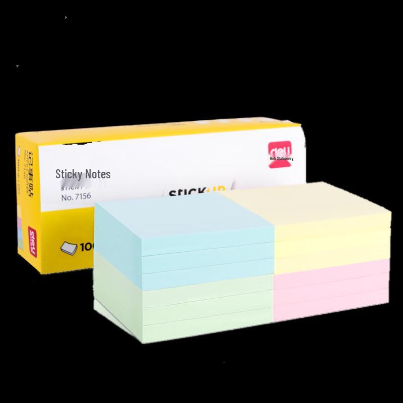 Deli 7156 Mixed Color Square Sticky Notes