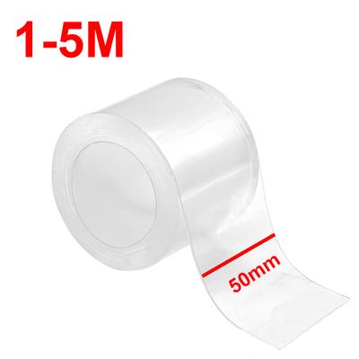 Bandă Nano cu Lățime de 50mm 15M Reutilizabilă Fără Urme Impermeabilă Ultrastrongă Bandă de Perete Transparentă Adezivă Față-Verso Bandă de Montare