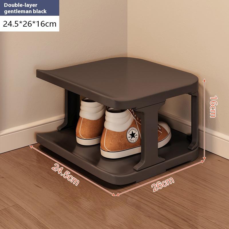 A Multi-layer Plastic Shoe Rack with Large Storage Capacity, Designed for Use In Homes and Dormitories