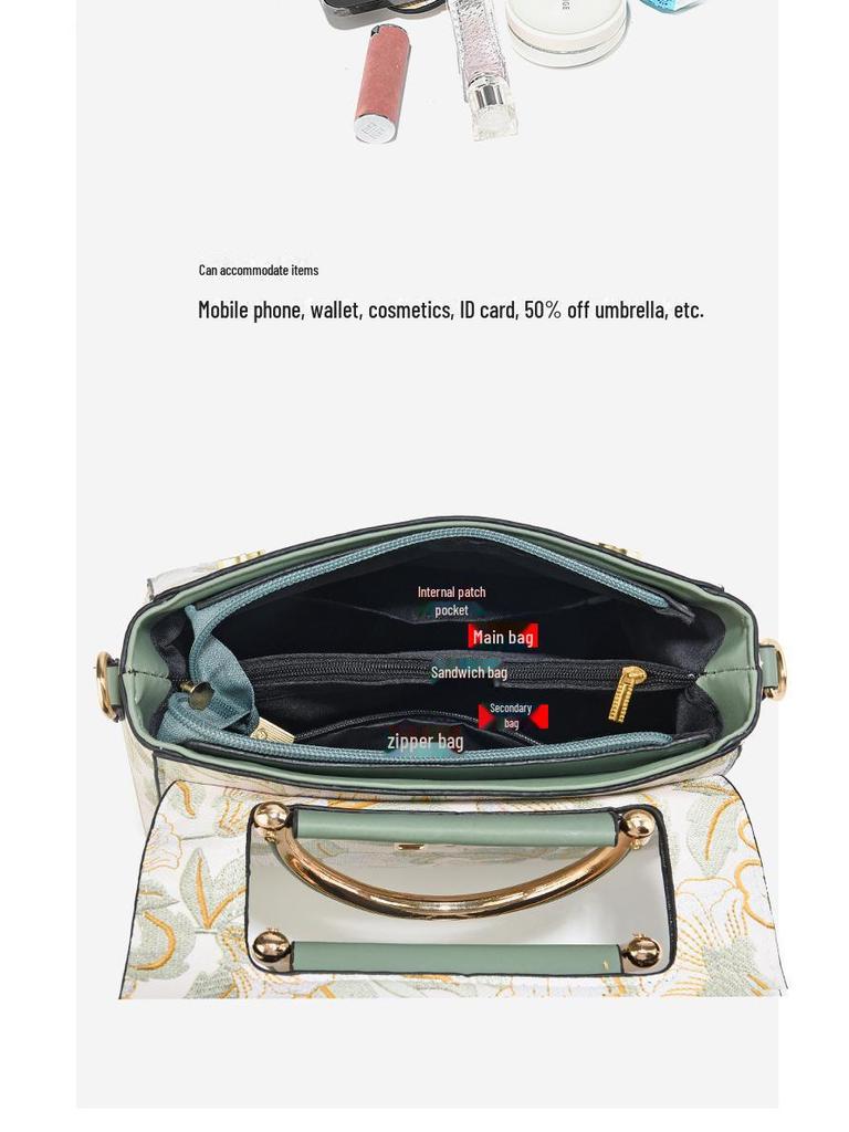 Women's Cross-Border National Style Printed Bag - This Year's Fashionable Shoulder & Messenger Handbag