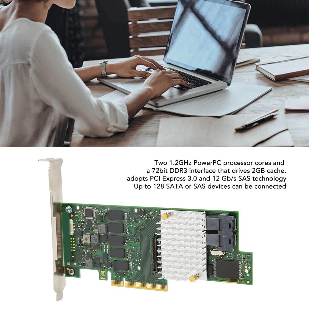 Smart Array Card, 72-bit DDR3 Interface Smart Array Card RAID Controller, PCI Express 3.0 x8 Smart Array Card, D3216-A13 LSI 9361-8I Array RAID Card