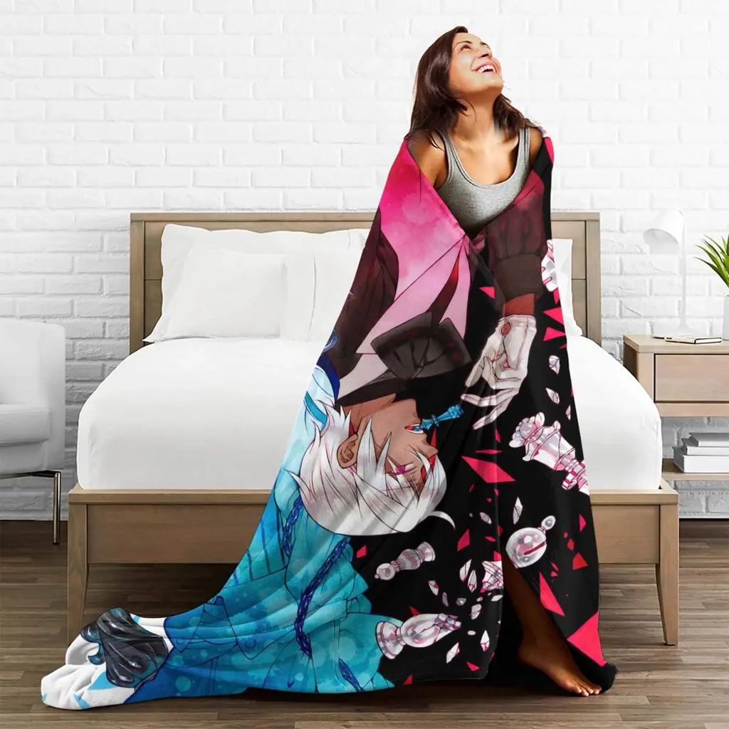 The Case Study of Vanitas Anime Blanket Flannel Textile Vanitas No Karte Thin Throw Blanket for Bedding Office Plush Thin Quilt
