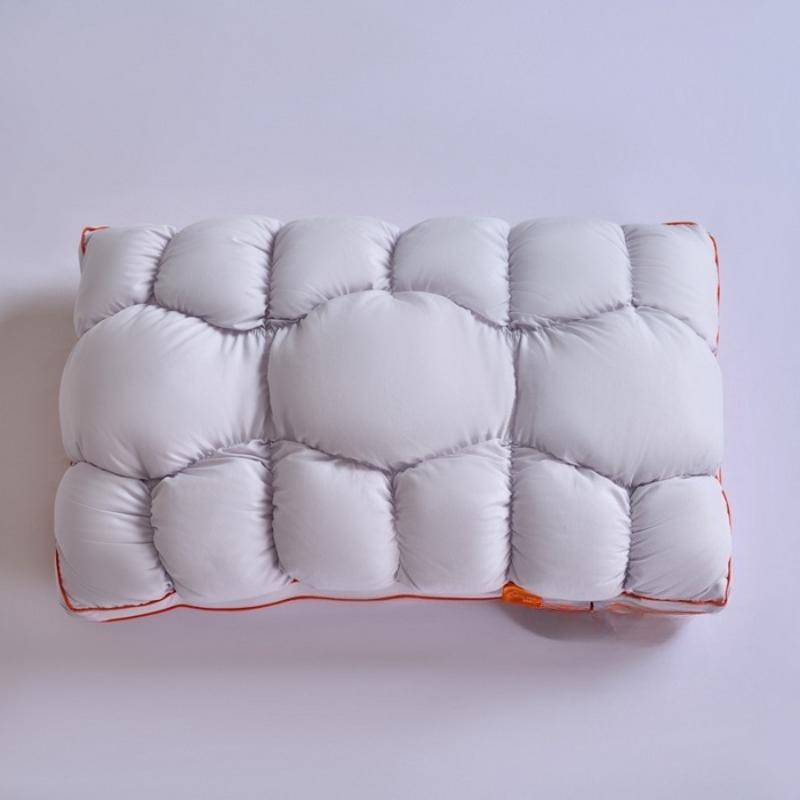 

Весенне-летняя супермягкая и приятная для кожи перьевая бархатная подушка, домашняя удобная подушка для шеи, дышащая и мягкая 48x74cm 1pcs серый