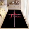 Pole Dance Silhouette Carpet suitable as a non-slip mat for the living room or bedroom sofa