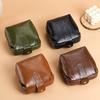 Casual PU Leather Cosmetic Bag Button Solid Color Makeup Case Large Capacity Makeup Organizer Box