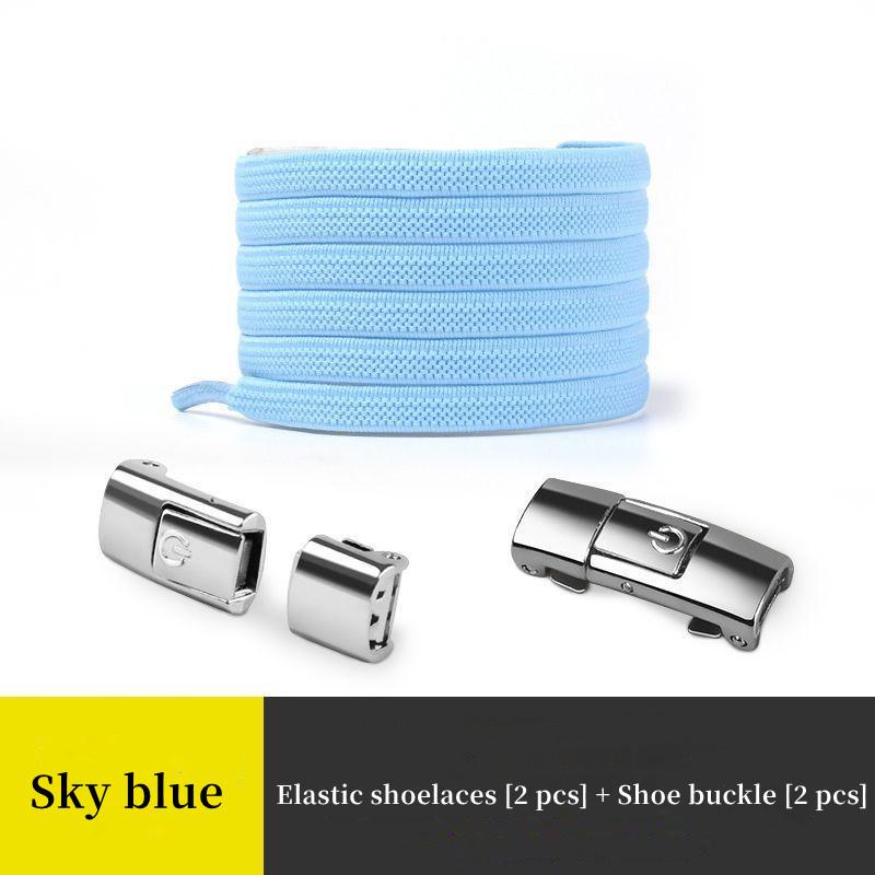 1 para leniwa klamra do sznurowadła elastyczna elastyczna mężczyźni i kobiety poszerzona płaska sznurówka nie muszą wiązać stałego artefaktu