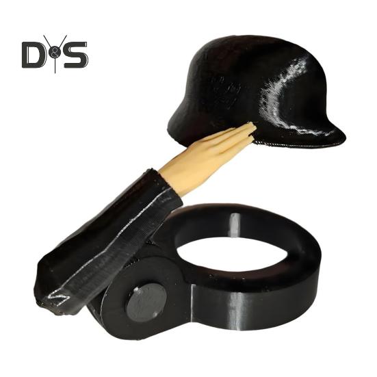 

Солдатский салют, пивная бутылка, шлем, многоразовый чехол для бутылки, пылезащитный, герметичный, защитный колпачок, новинка, подарок для ветеранов, коллекционеров чёрный