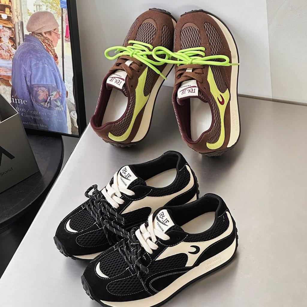 Retro thick-soled Forrest Gump shoes for women's 2025 summer new casual fashion versatile explosion increased inner sports breathability