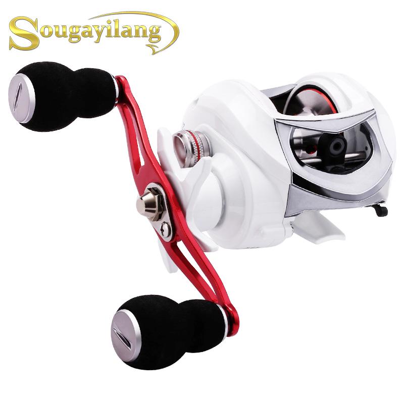 

Катушка Baitcast 6,3:1, низкопрофильная катушка из углеродного волокна, 18 + 1 подшипник, двойной магнитный тормоз, рыболовная катушка Right Hand белый