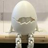 Cracked Egg Ornament With Movable Joints, Two Curious Eyes Peeking Out, Easter Decor for Living Room, Bookcase, Display Cabinet,