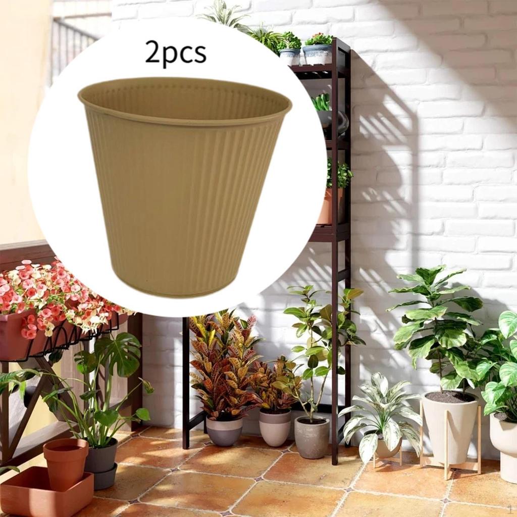 2 Stück Blumen Eimer Töpfe Stifthalter Outdoor Topf Make-up Pinsel Behälter für Zuhause Schreibtisch
