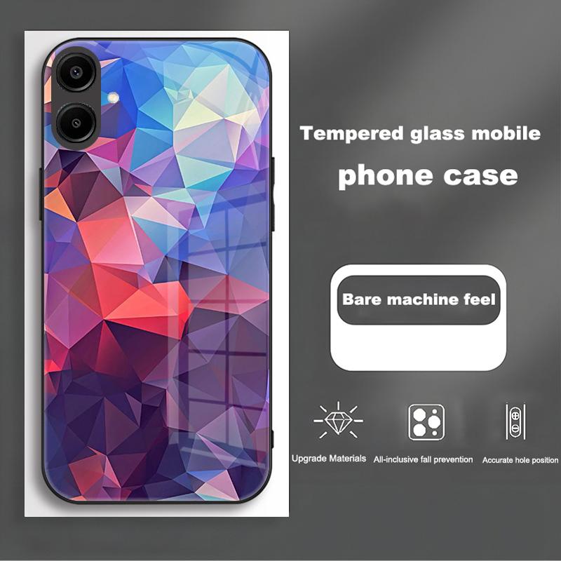 Shockproof Tempered Glass Case For Samsung Galaxy A56 A36 A26 A16 A06 5G Phone Back Cover Luxury Shell Coque Full Lens Protector