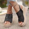 New Summer Fashion Sandals Wedge-heeled Waterproof Platform Thick-soled Roman Platform-soled Sandals Large Size Women's Shoes